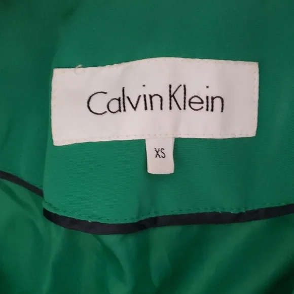 Calvin Klein Green Women's Coat With Removable Hood - Picture 2 of 11